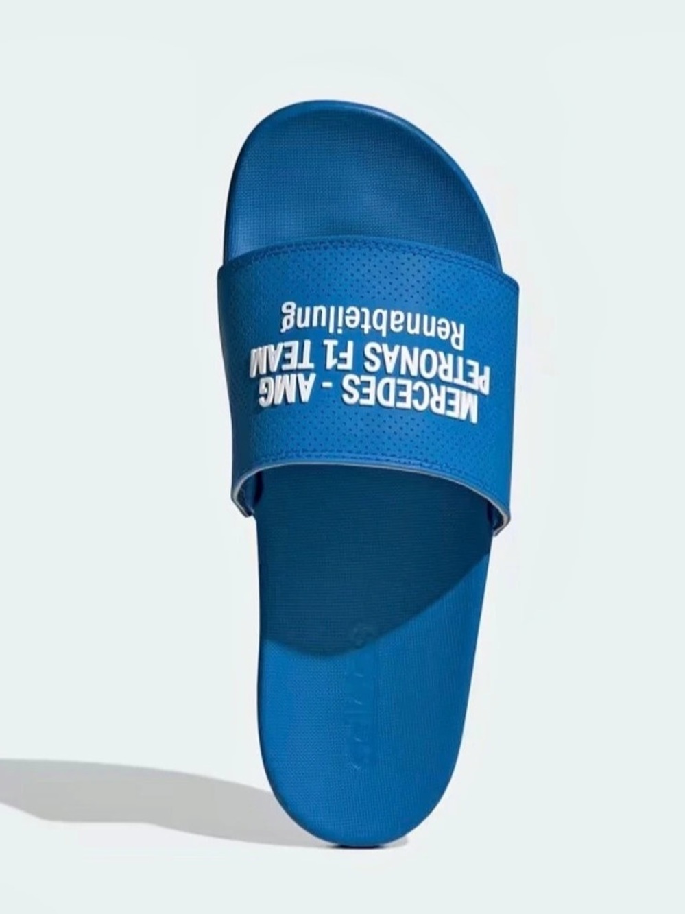 NWT adidas x Mercedes-AMG Petronas F1 Team Adilette Slides Blue US 10
